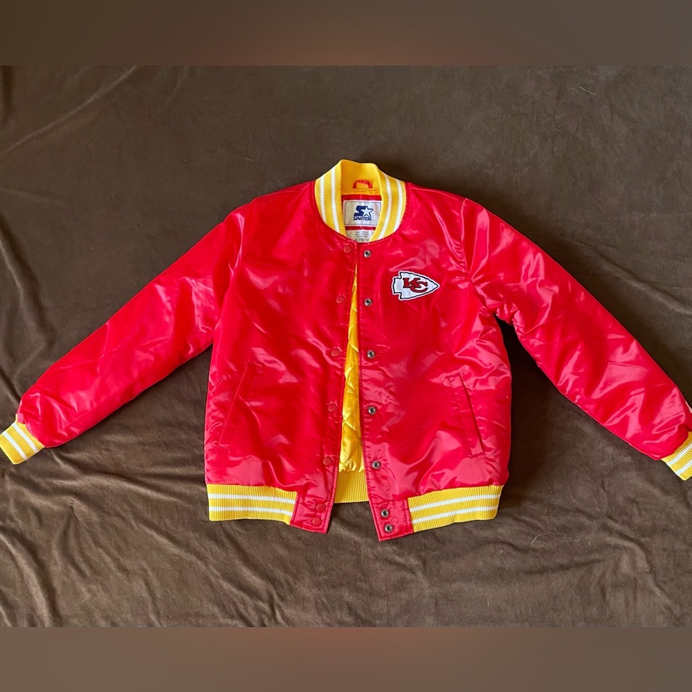 STARTER Red Jacket with Yellow Lining-Kansas City Chiefs